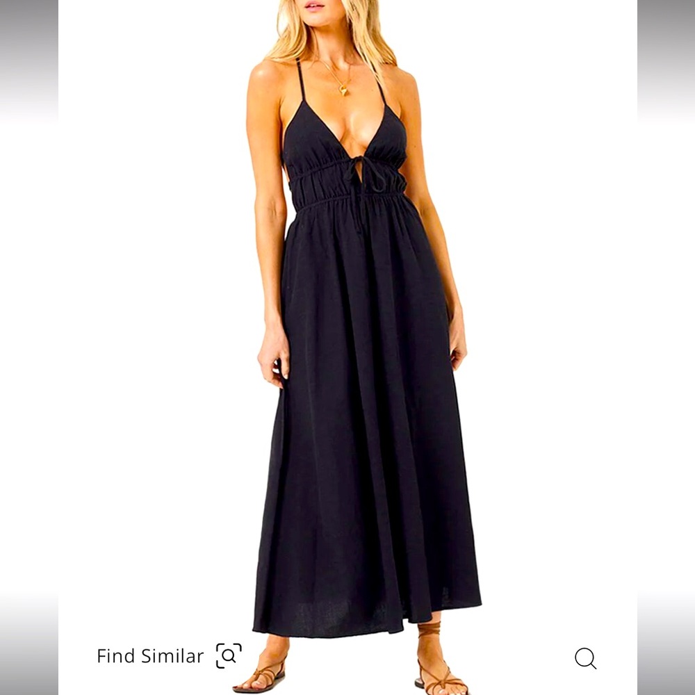 L*Space
Women's Black Playa Vista Linen-Blend Dress